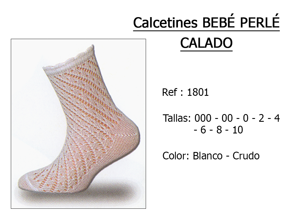 CALCETIN bebe perle calado 1801