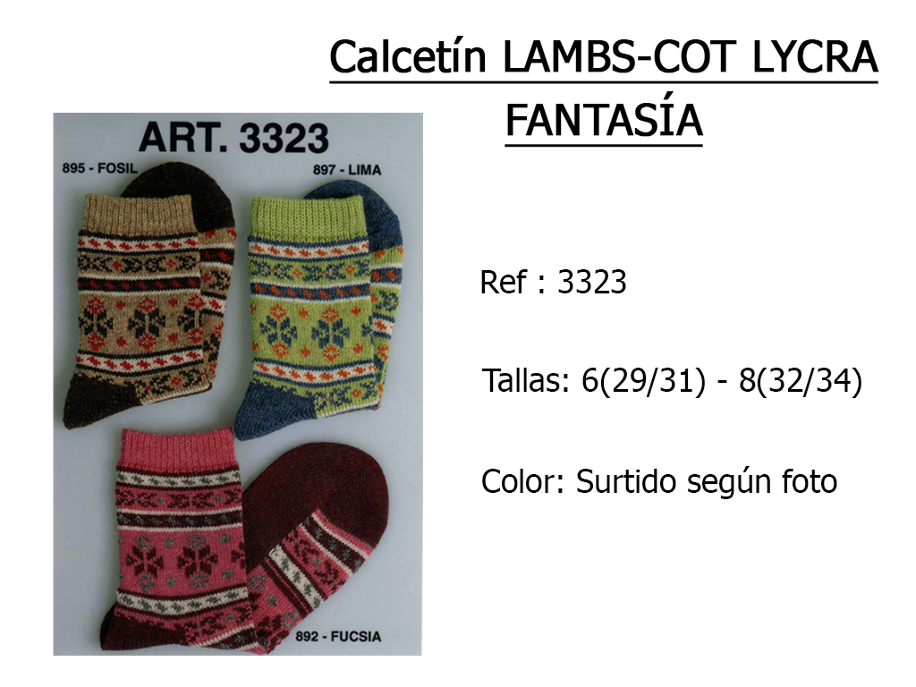 CALCETINES lambs cot lycra fantasia 3323