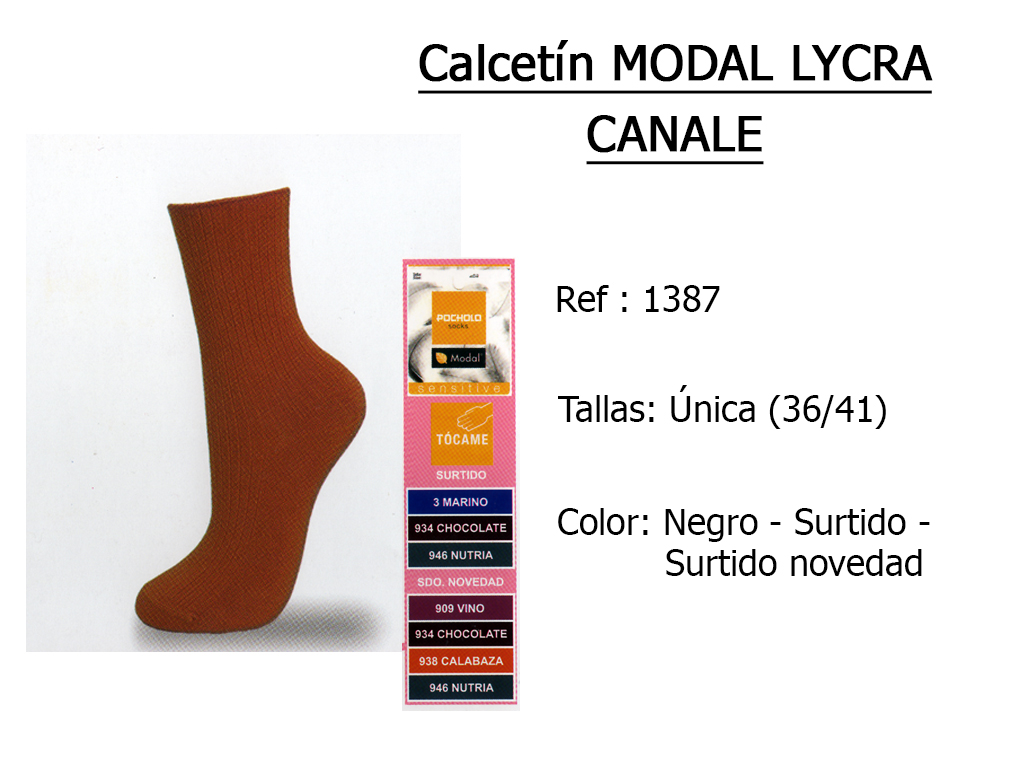 CALCETIN modal lycra canale 1387