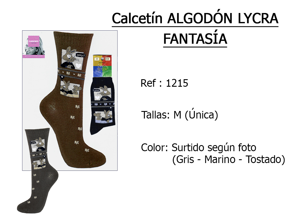 CALCETINES algodon lycra fantasia 1215