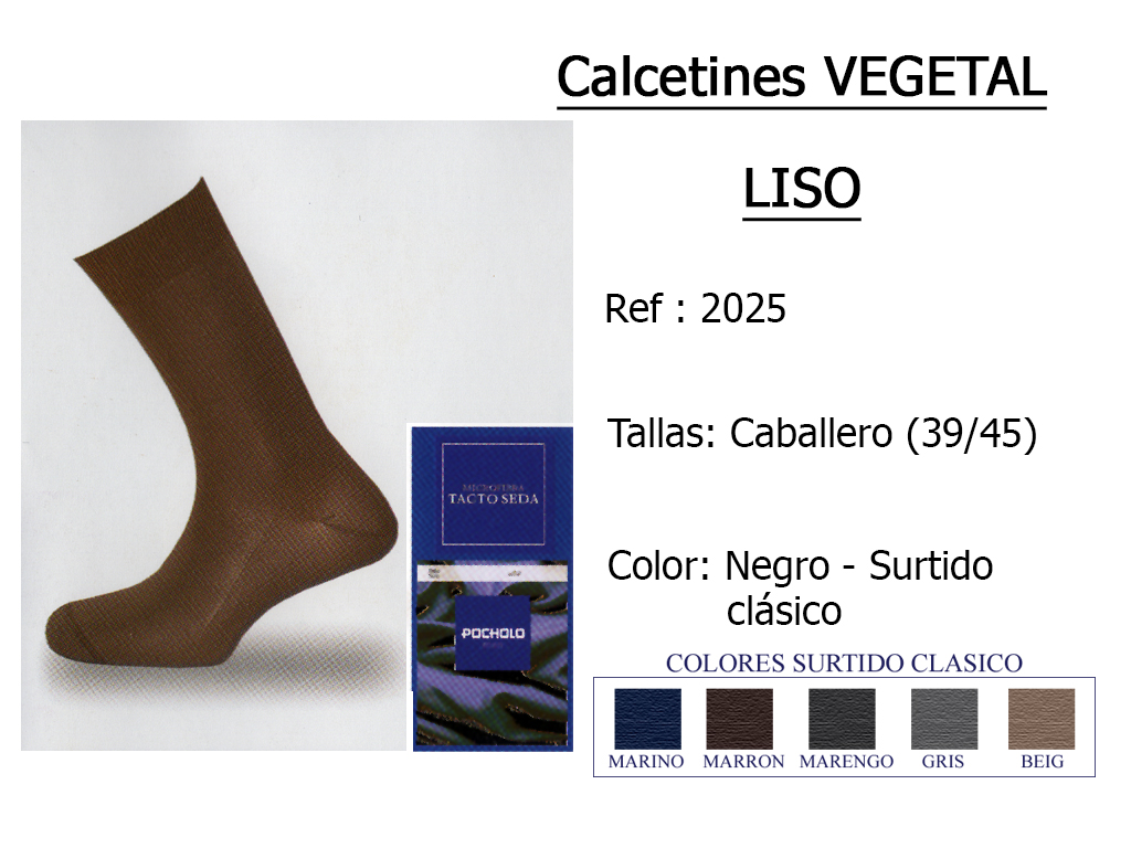 CALCETINES vegetal liso 2025