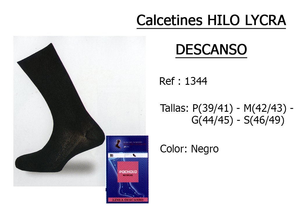 CALCETINES hilo lycra descanso 1344