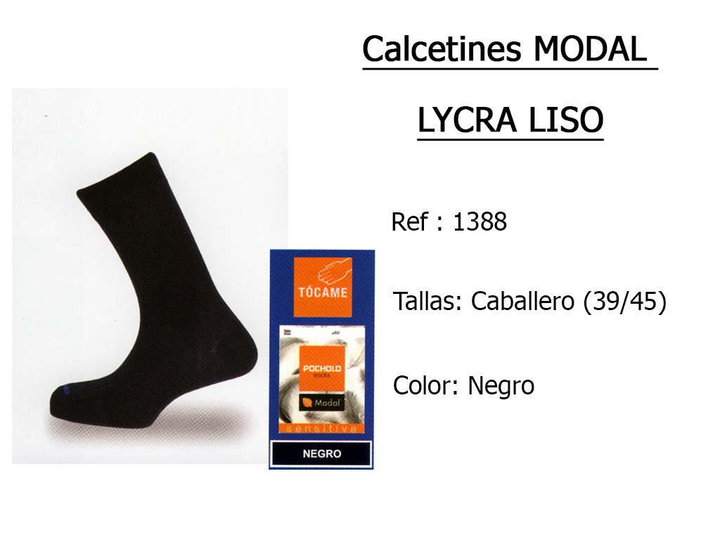 CALCETINES modal lycra liso 1388