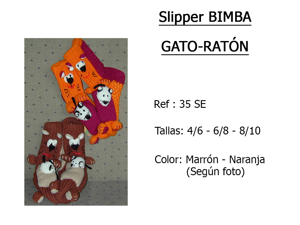 SLIPPER bimba gato raton 35SE