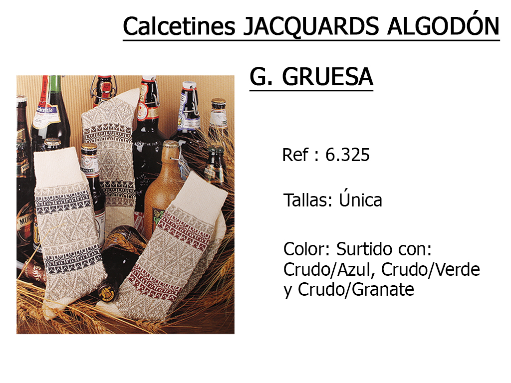 CALCETINES jacquards g gruesa algodon 6325