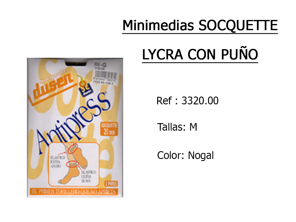 MINIMEDIAS socquette lycra puno 332000