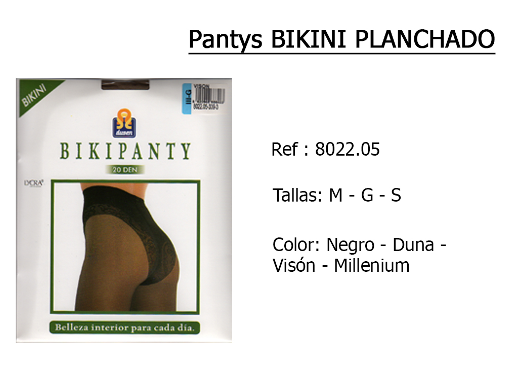 PANTYS bikini planchado 802205