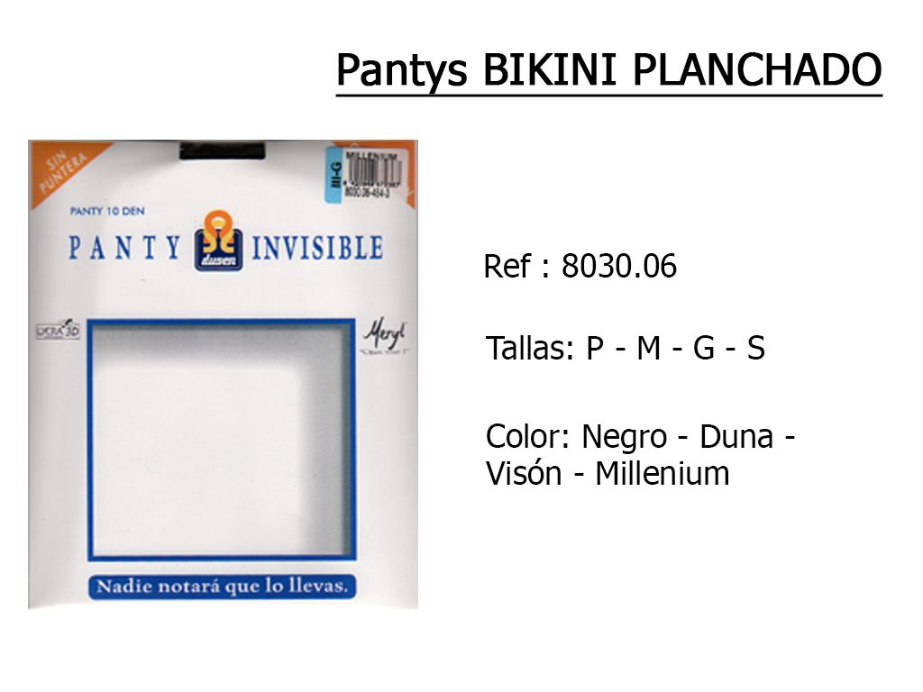 PANTYS bikini planchado 803006