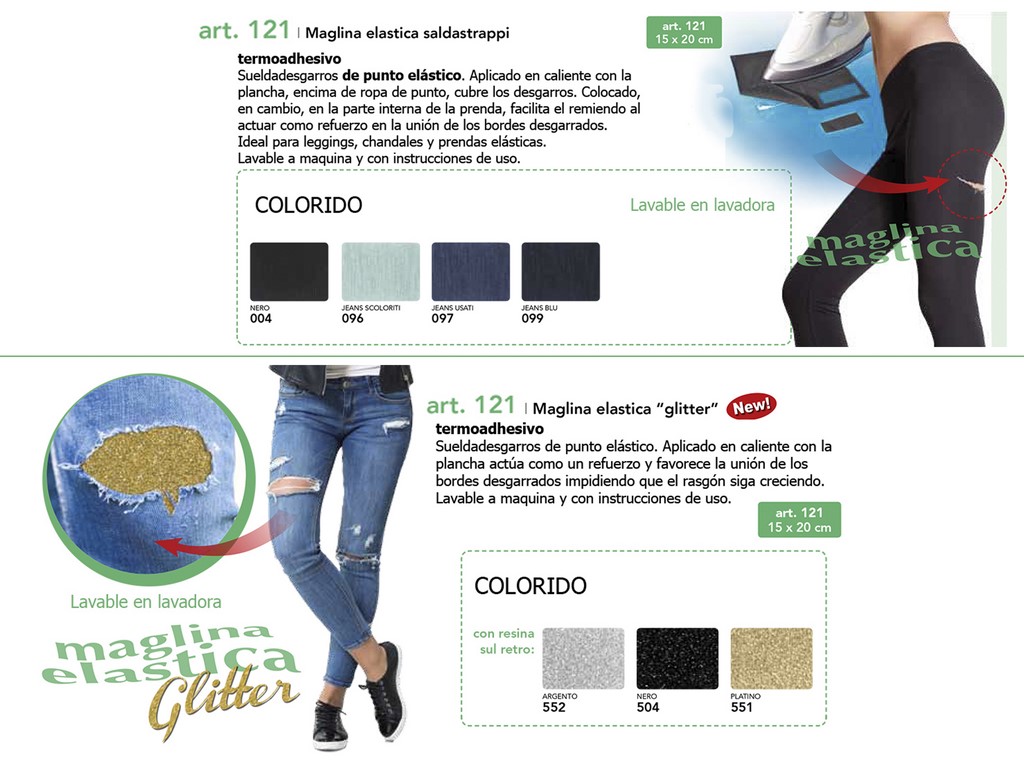 Saldastrapi elastico y glitter 121