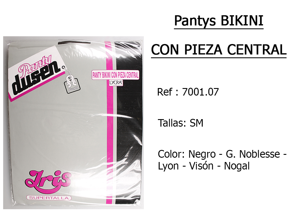 PANTYS bikini con pieza central 700107