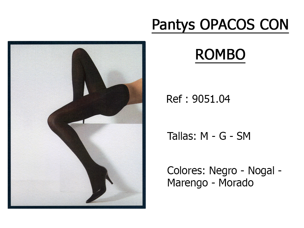 PANTYS opacos con rombo 905104