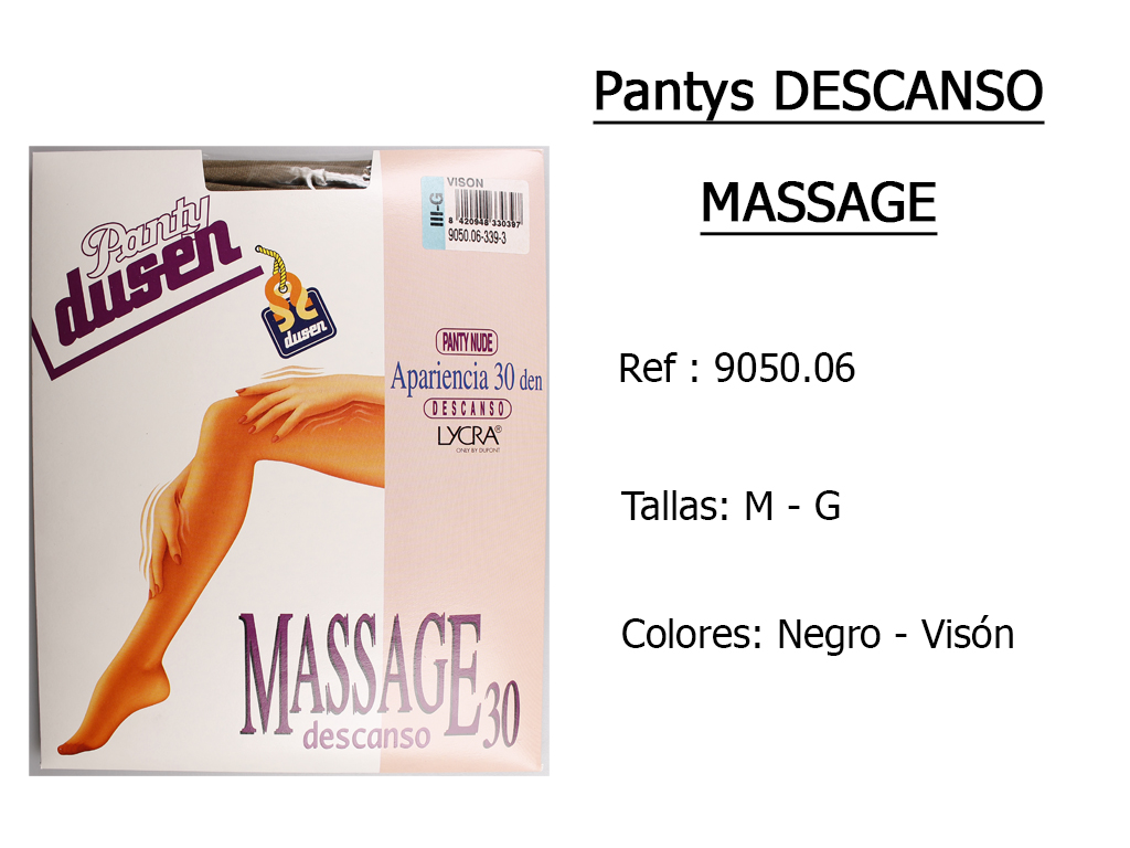 PANTYS descanso massage 905006