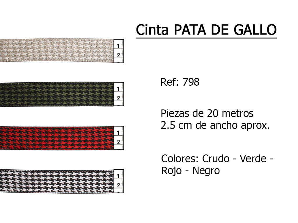 CINTA pata de gallo 798