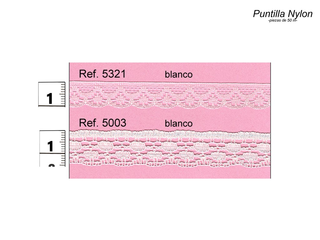 Puntilla nylon 5321 y 5003