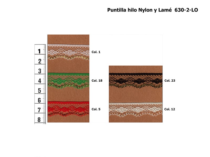 Puntilla nylon lamé 630-2-LO