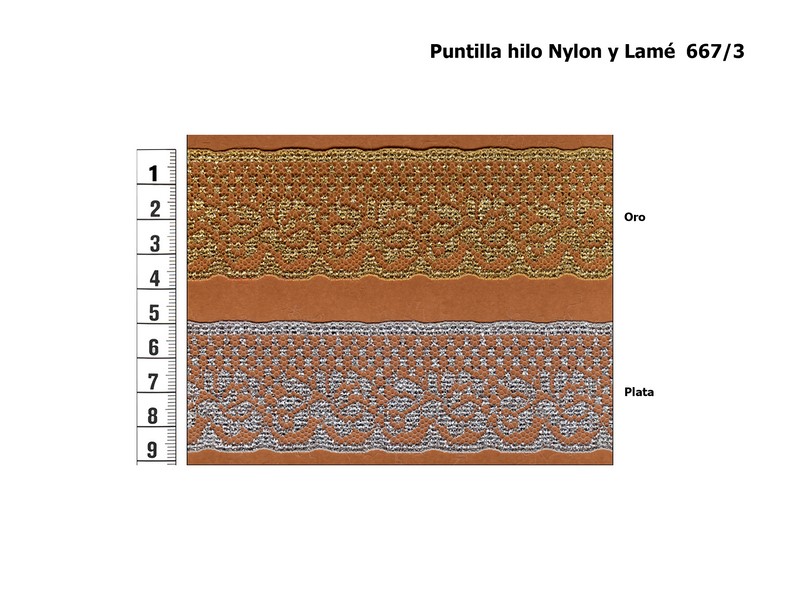 Puntilla nylon lamé 667/3