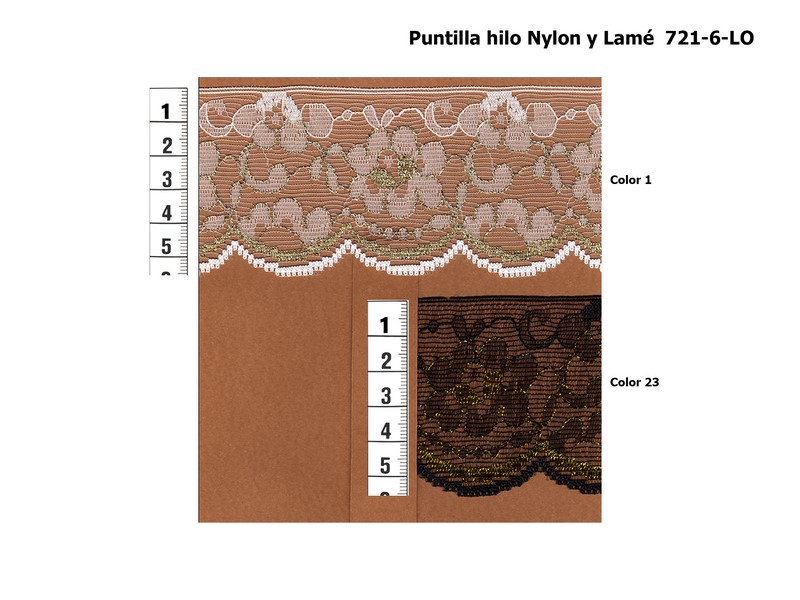 Puntilla nylon y lamé 721-6-LO