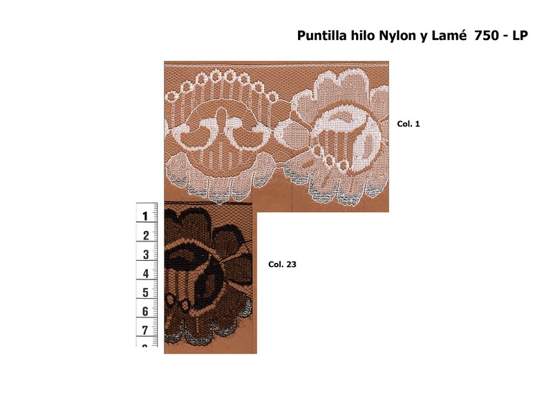 Puntilla nylon y lamé 750-LP