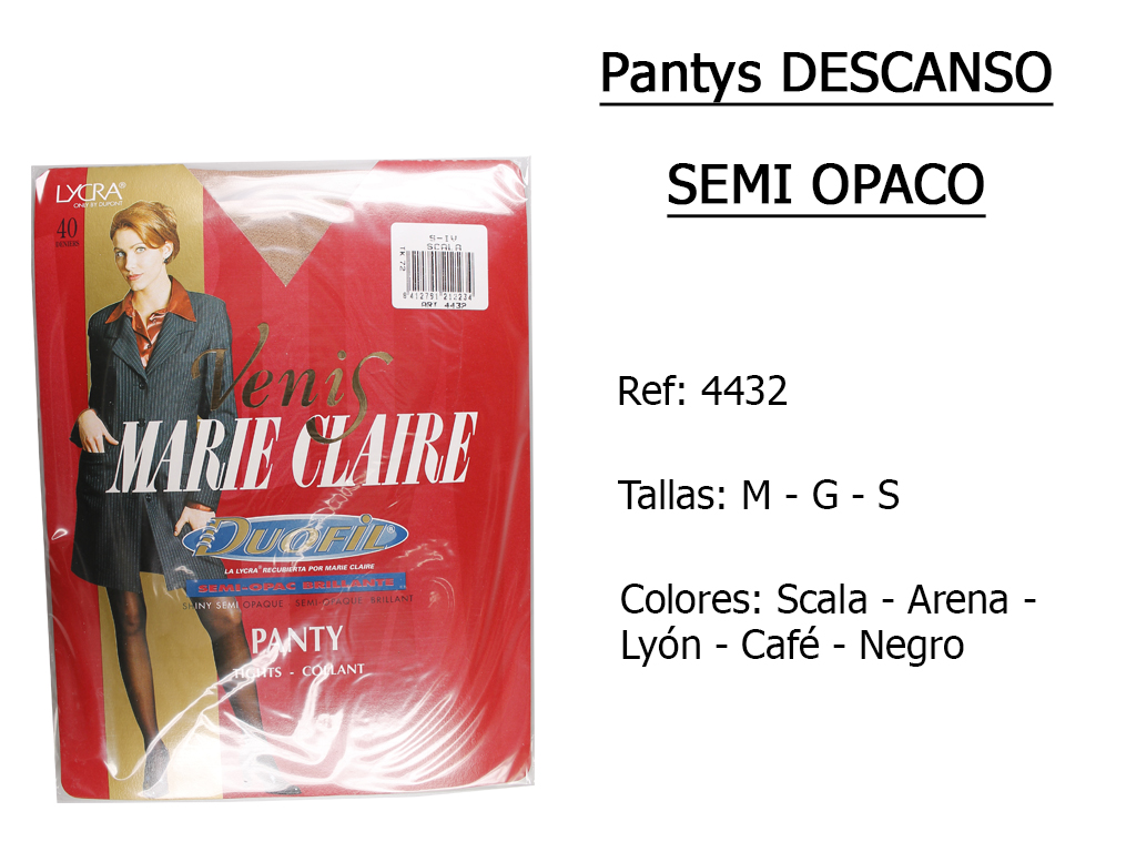 PANTYS descanso semi opacos 4432