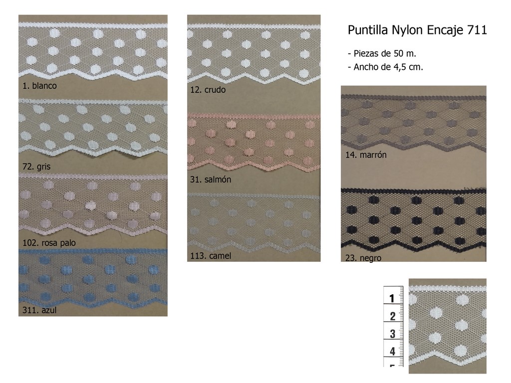 Puntilla nylon encaje 711