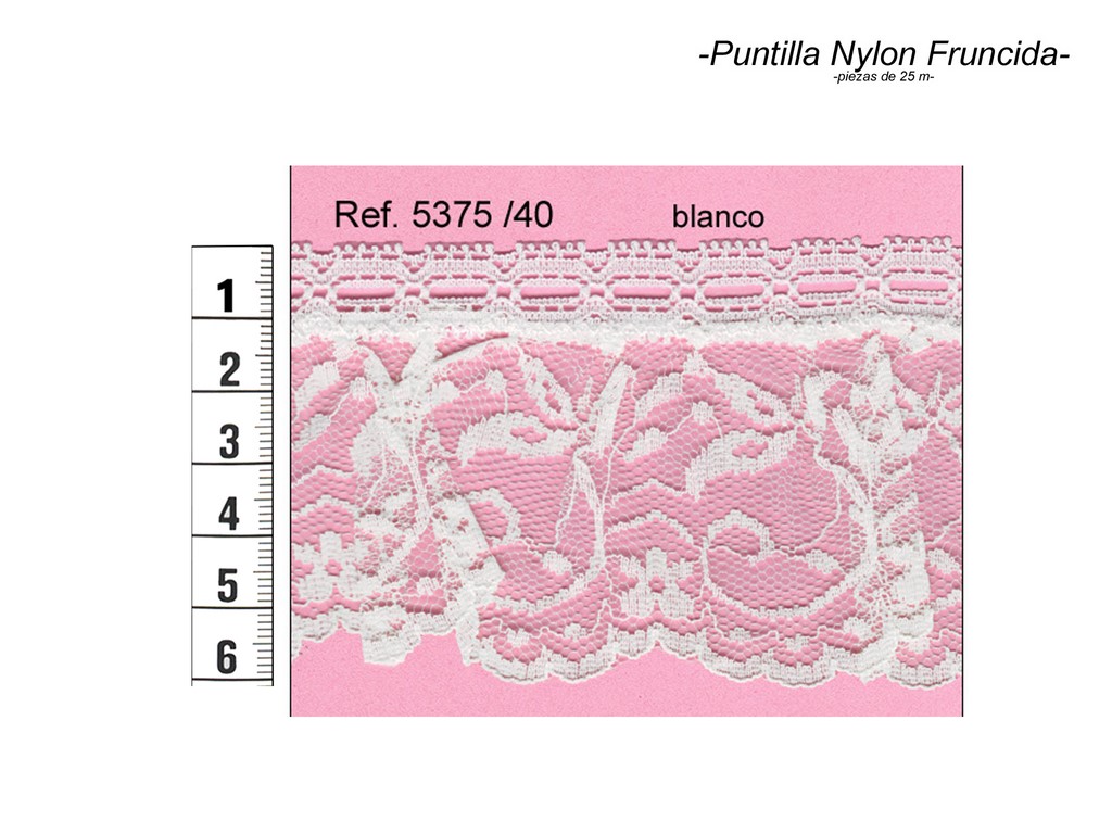 Puntilla nylon fruncida 5375/40