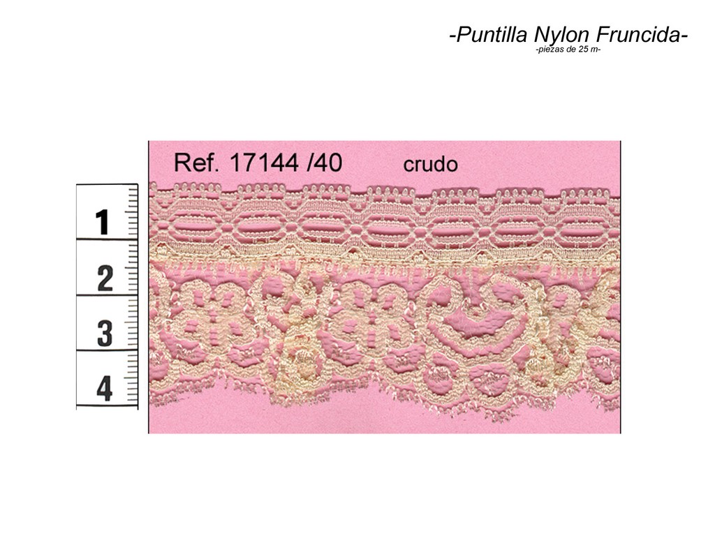 Puntilla nylon fruncida 17144/40