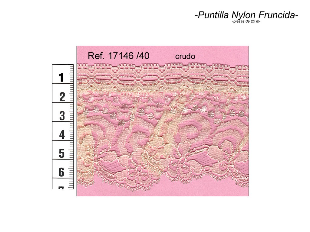 Puntilla nylon fruncida 17146/40