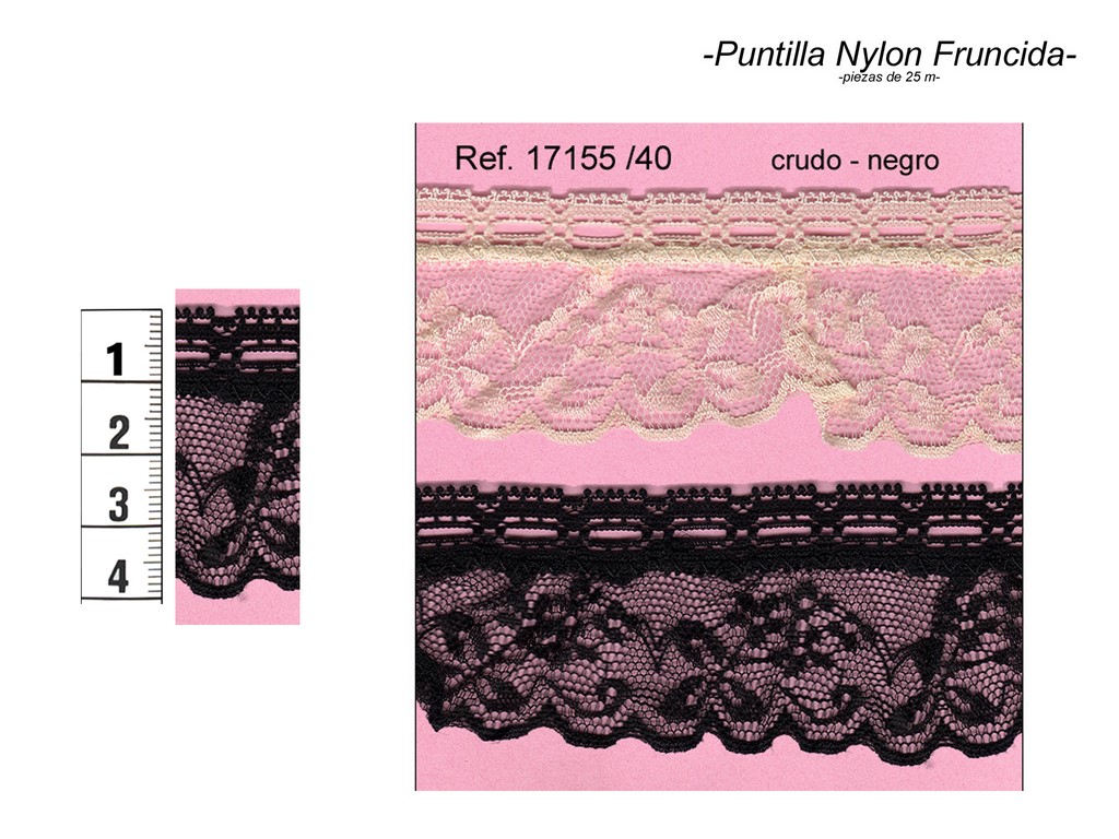 Puntilla nylon fruncida 17155/40