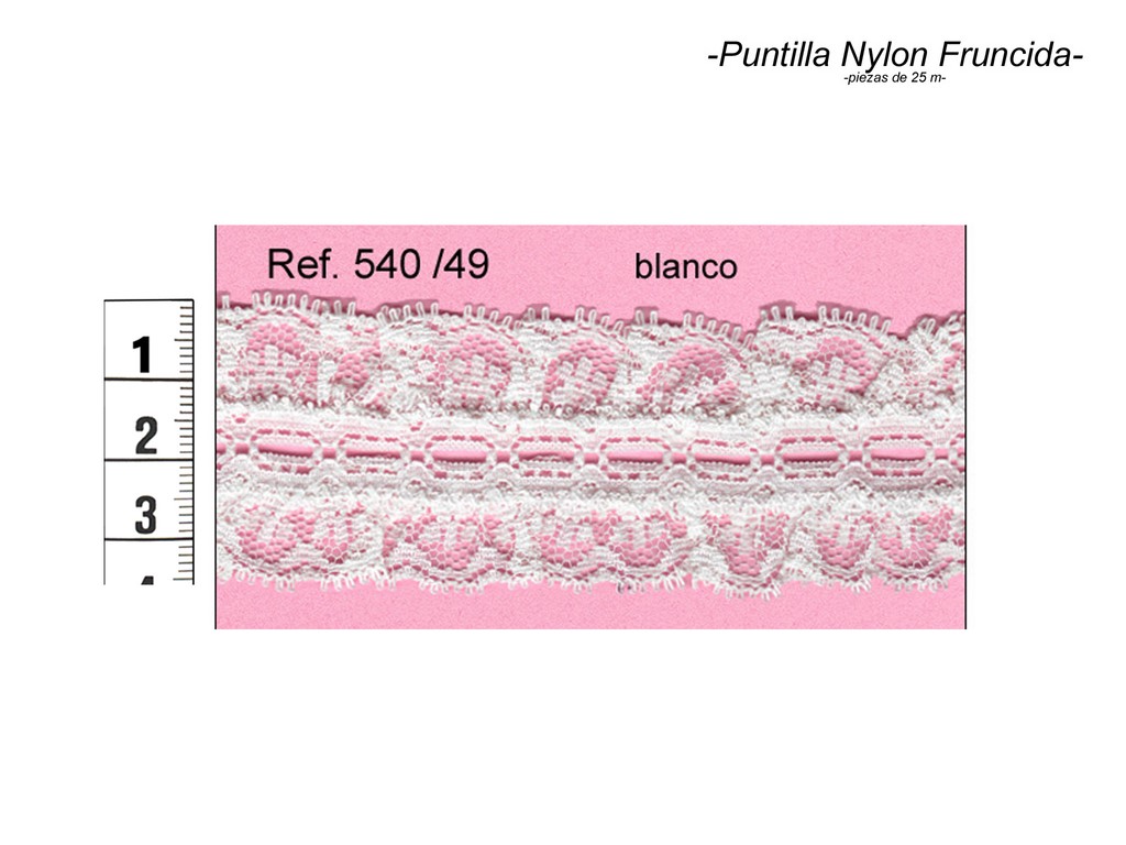 Puntilla nylon fruncida 540/49