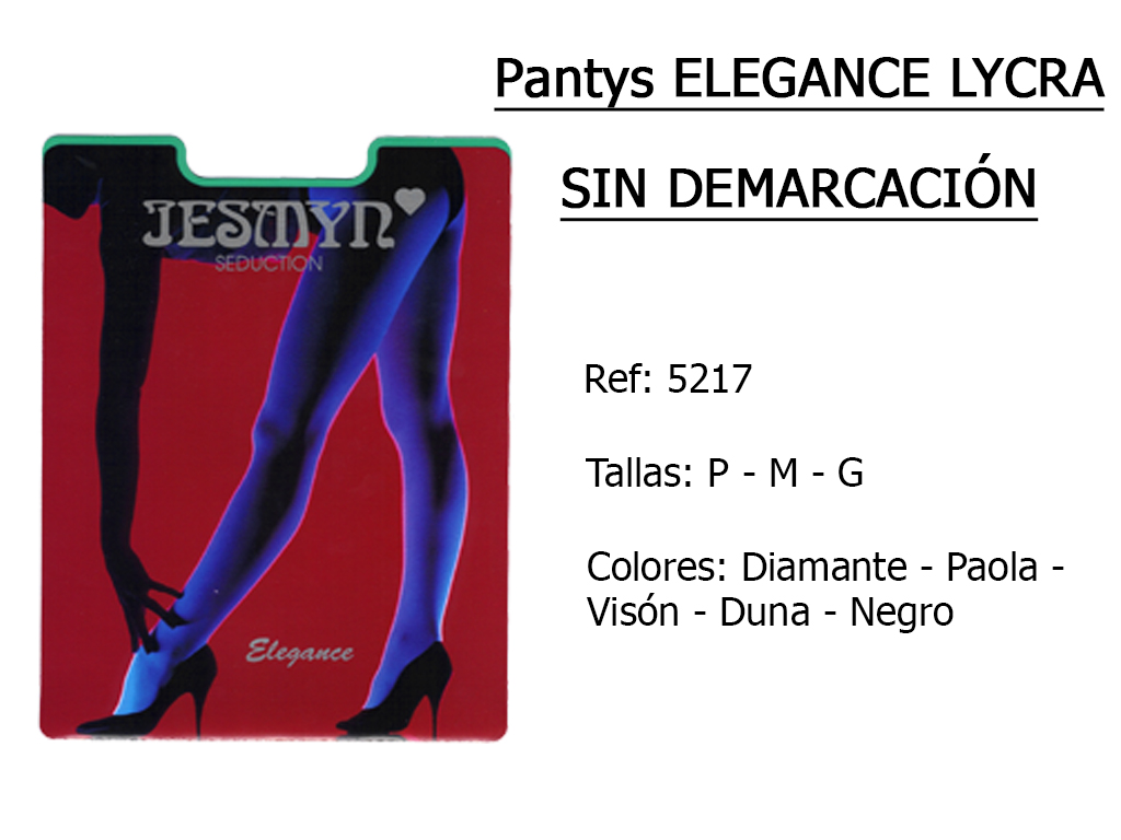 PANTYS elegance lycra sin demarcacion 5217
