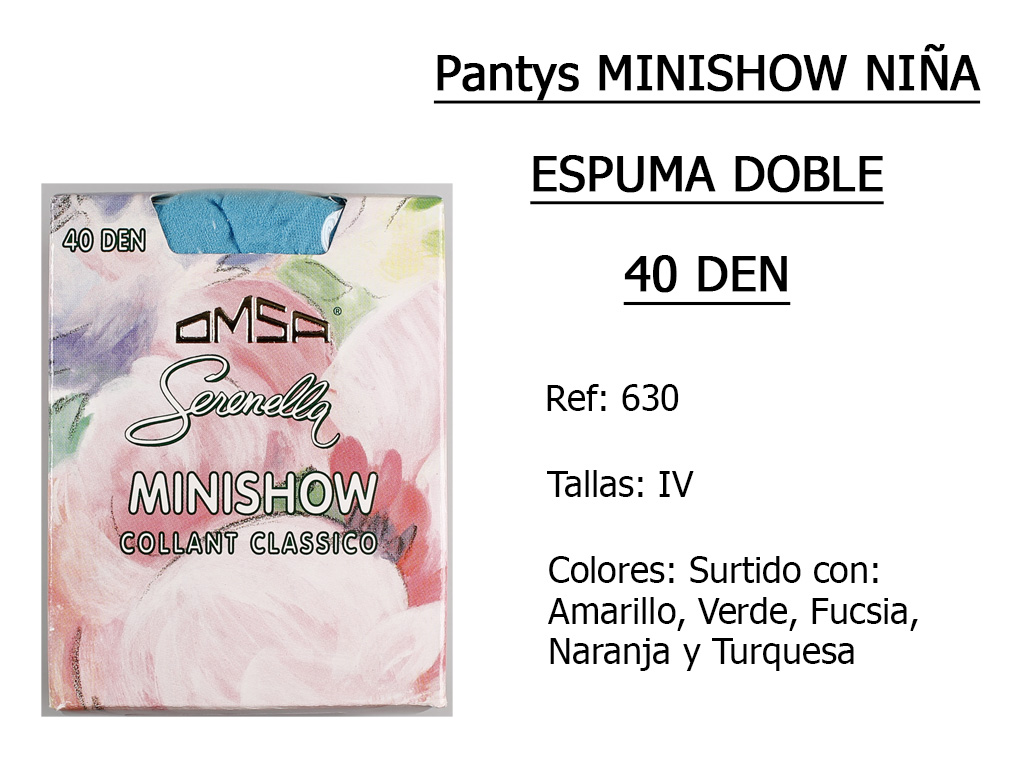 PANTYS minishow nina espuma doble 40 den 630
