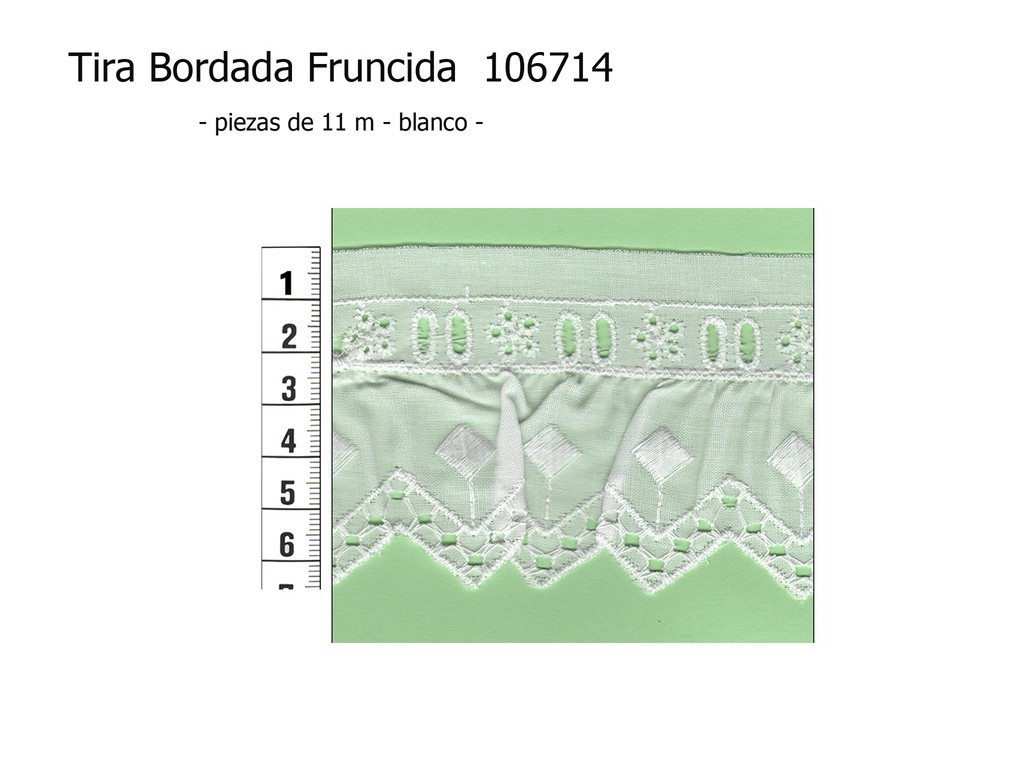 Tira bordada fruncida 106714