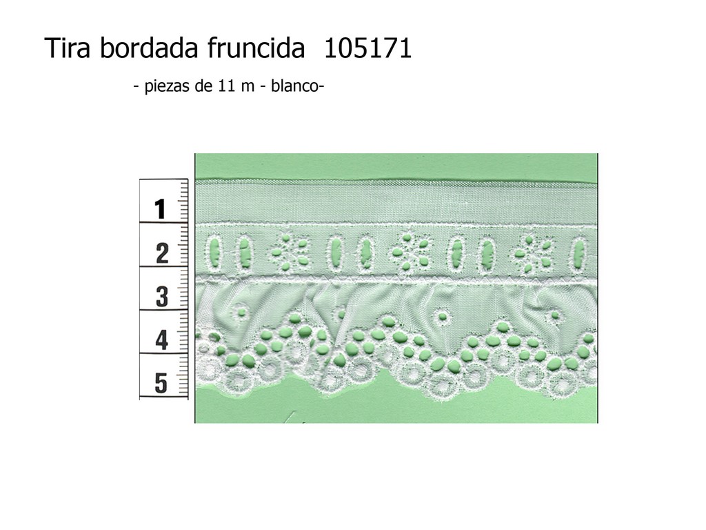 Tira bordada fruncida 105171