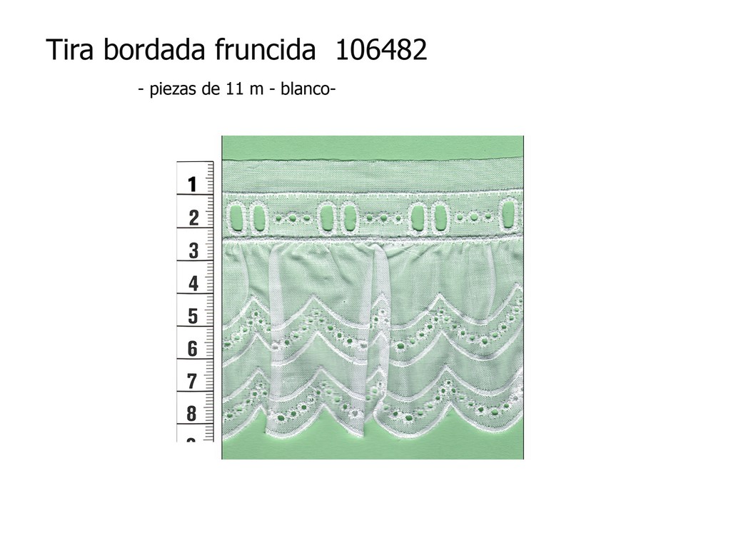 Tira bordada fruncida 106482