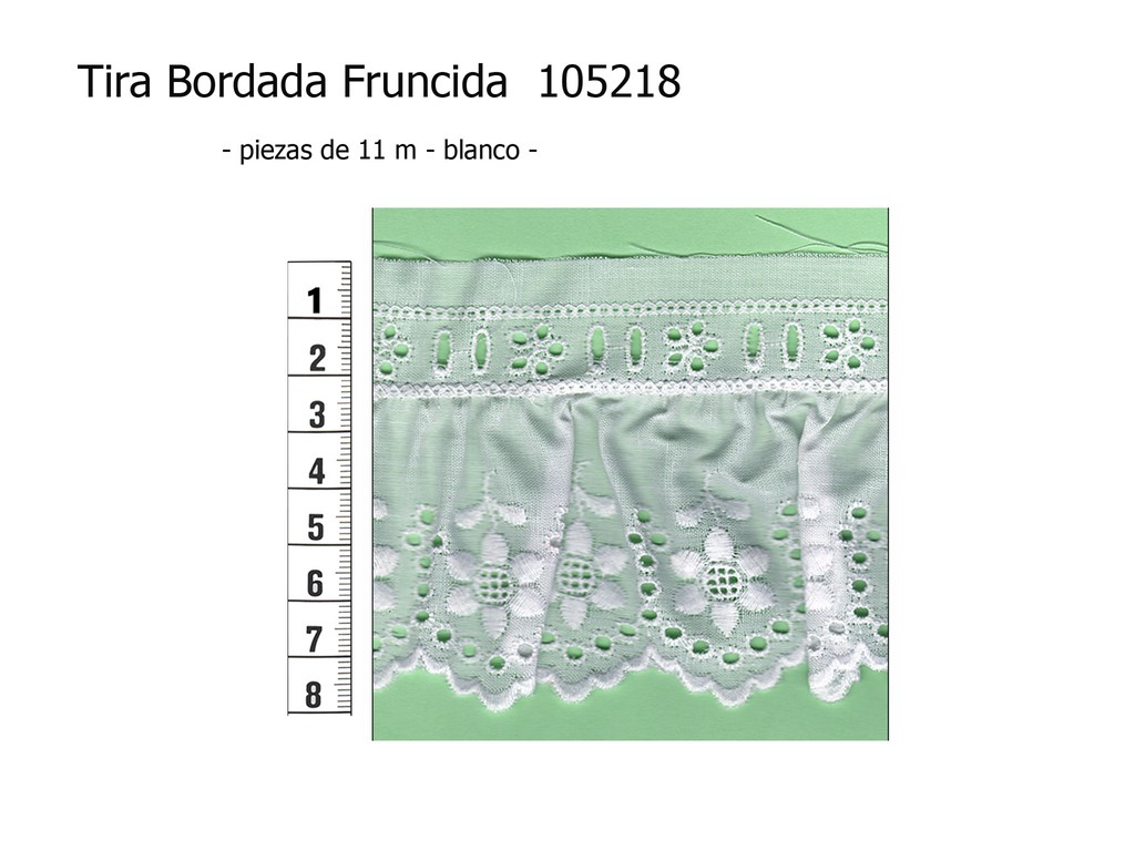 Tira bordada fruncida 105218