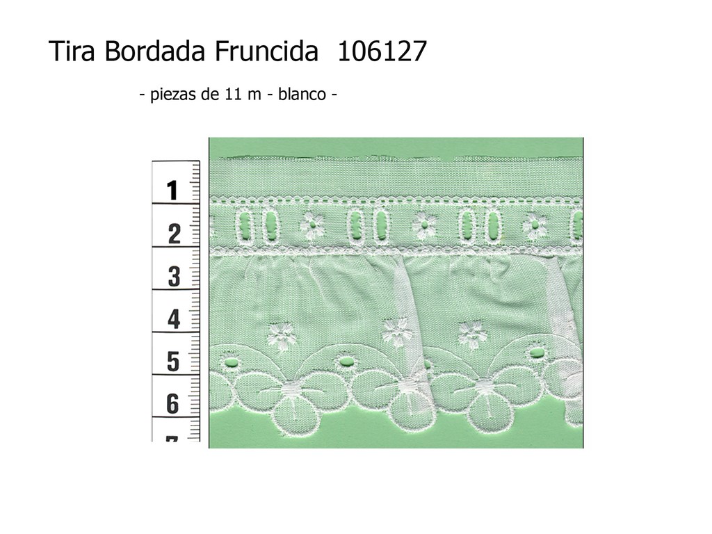 Tira bordada fruncida 106127