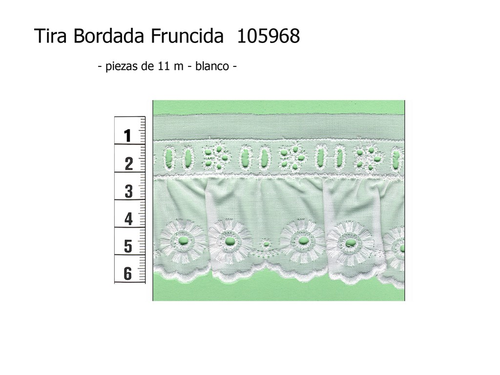 Tira bordada fruncida 105968