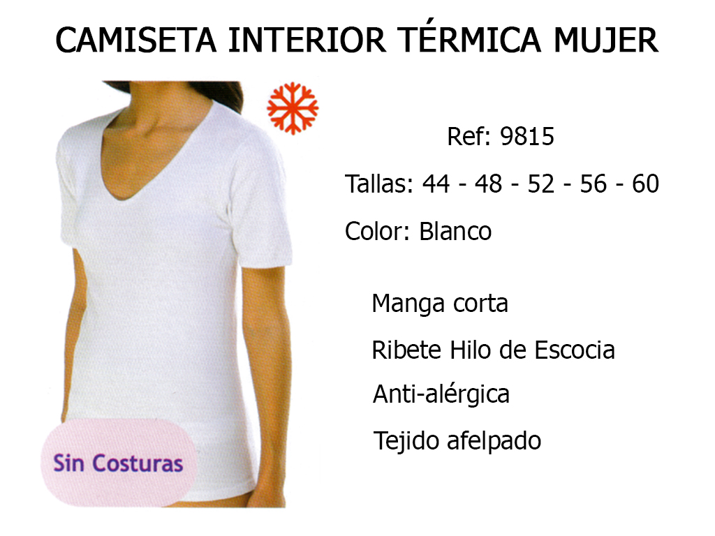 CAMISETA INTERIOR TERMICA MUJER 9815