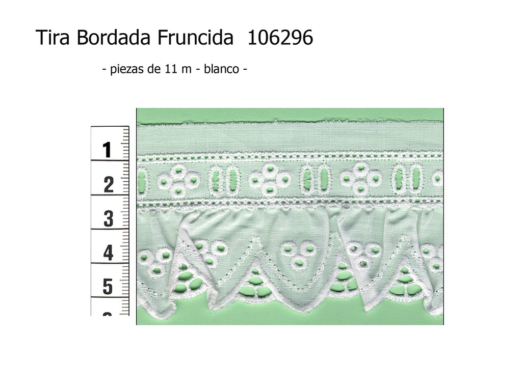 Tira bordada fruncida 106296