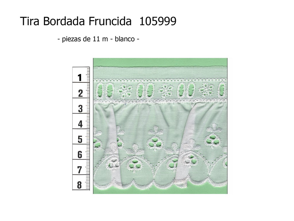 Tira bordada fruncida 105999