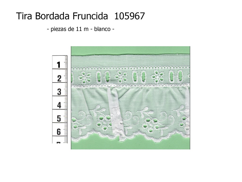 Tira bordada fruncida 105967