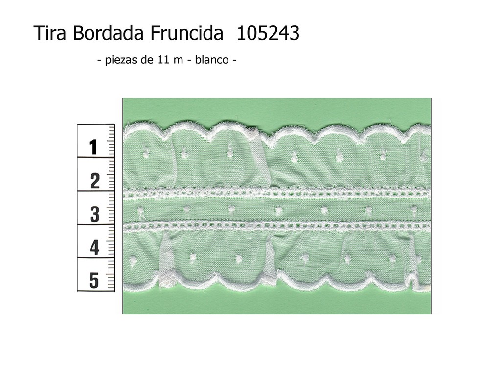 Tira bordada fruncida 105243