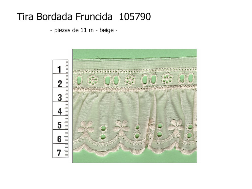 Tira bordada fruncida 105790