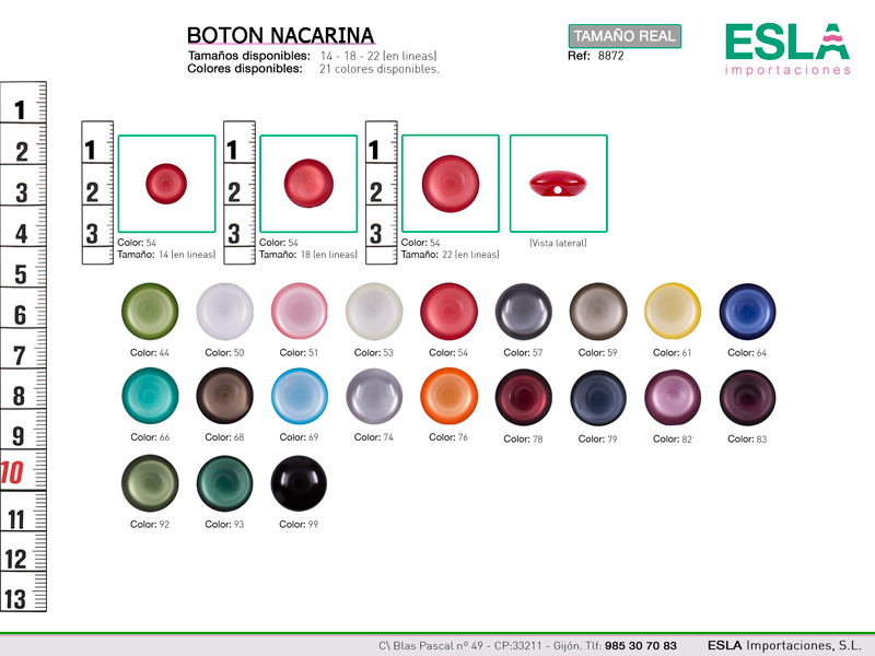 BOTON NACARINA COLORES 8872