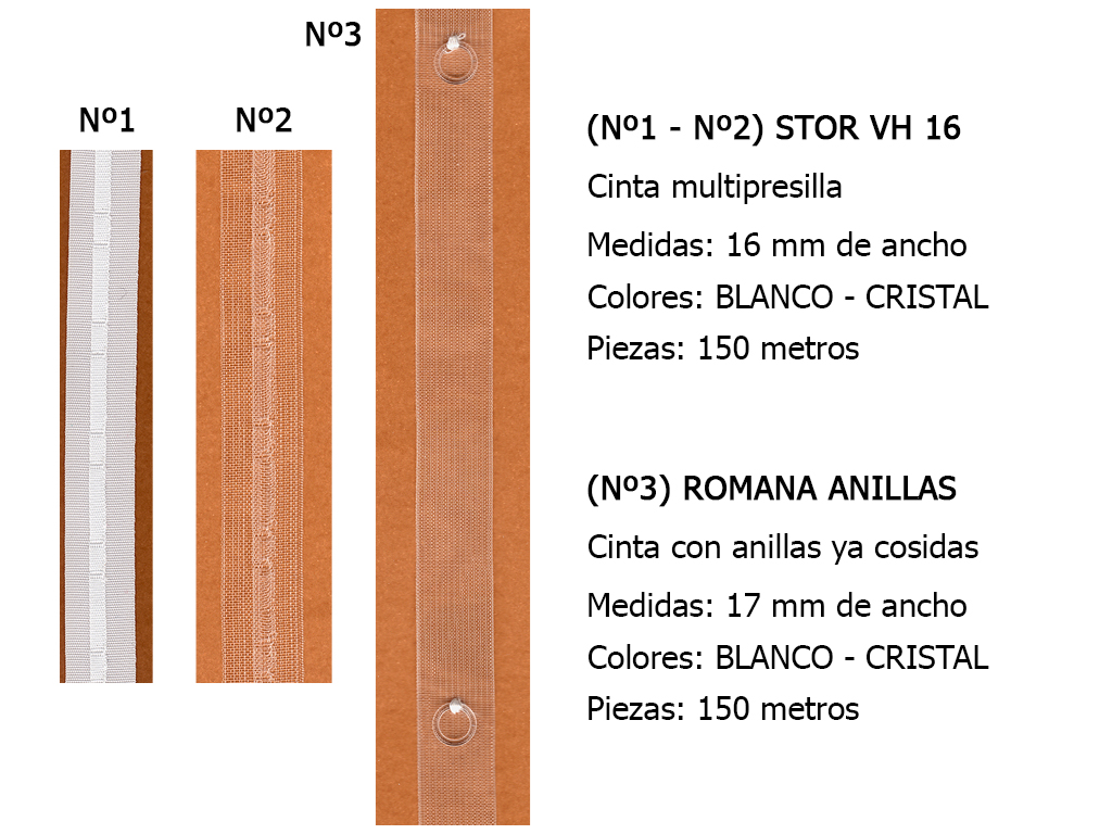 CINTAS DE CORTINA ESTORES