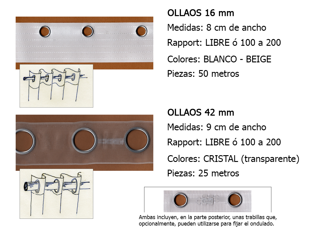 CINTAS DE CORTINA OLLAOS