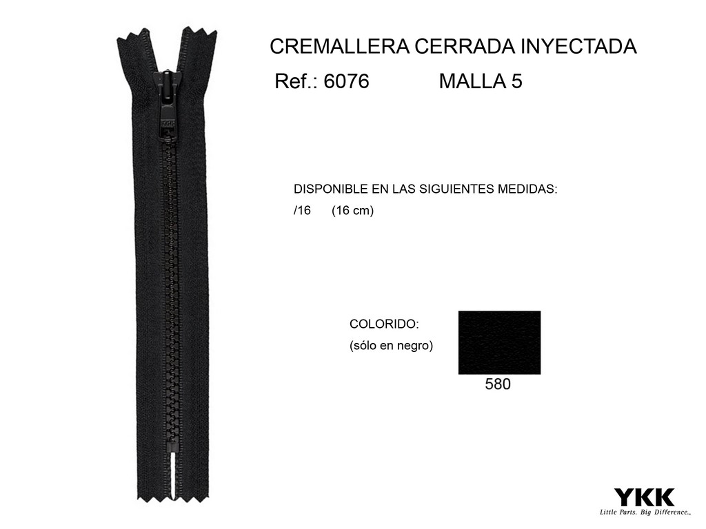 Cremallera 6076