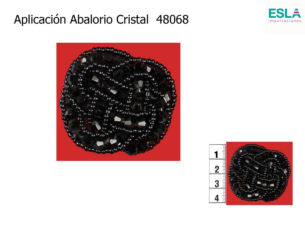 Aplicación Abalorio Cristal 48068