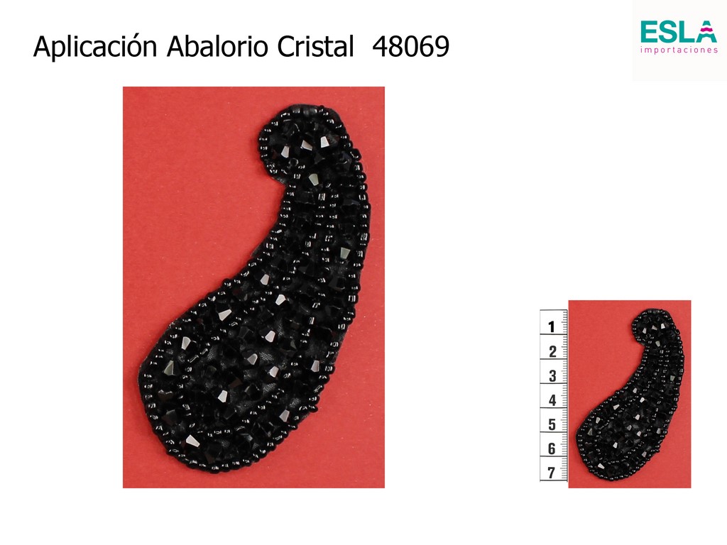 Aplicación Abalorio Cristal 48069