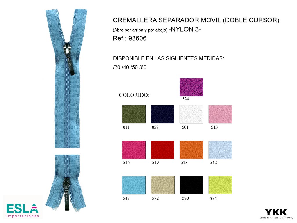 Cremallera 93606